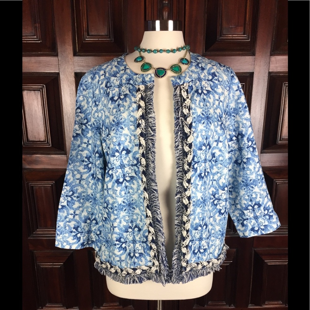 Chico’s Open Front Jacket 💯 Linen